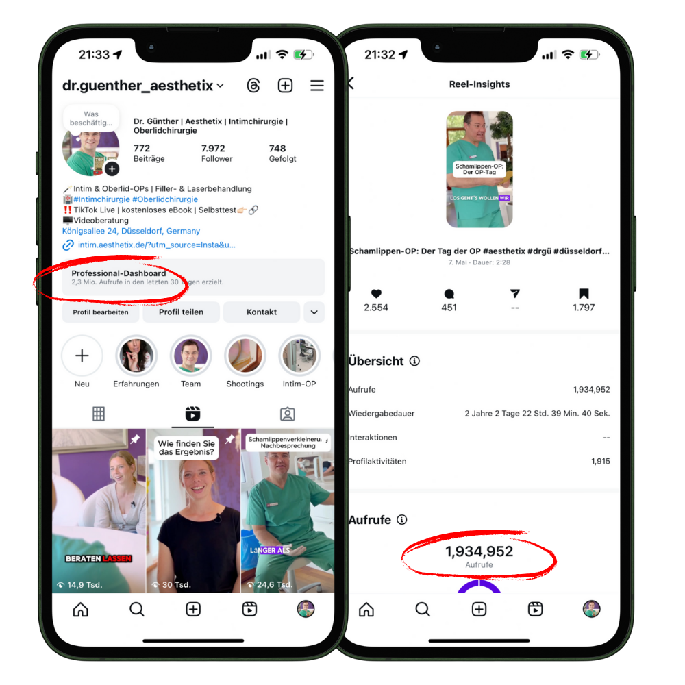 SoCare GmbH Fallstudie Dr Guenther Feedback Instagram